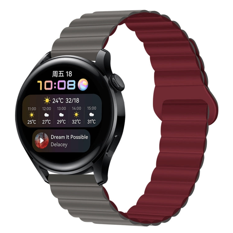 Two Color Magnetic Silicone Watch Band, 20mm, 22mm