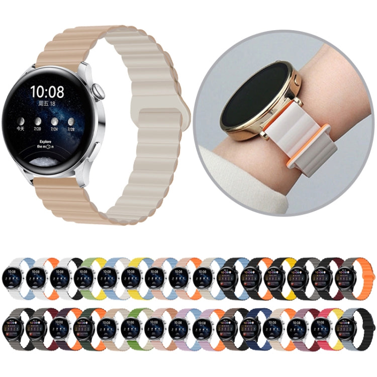 Two Color Magnetic Silicone Watch Band, 20mm, 22mm