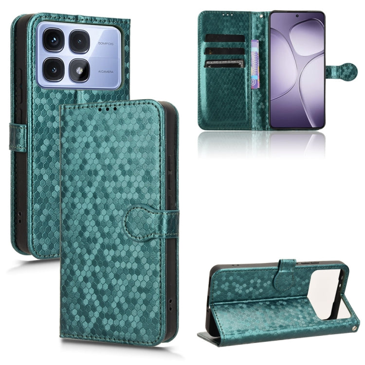 Honeycomb Dot Texture Leather Phone Case, For Xiaomi Poco X7 Pro 5G / Redmi Turbo 4 5G, For Xiaomi Poco M7 Pro 5G / Redmi Note 14 5G, For Redmi K80 / K80 Pro, For Redmi Note 14 Pro 4G, For Redmi Note 14 4G 163.25mm, For Redmi 14C 4G, For Redmi K70 Ultra
