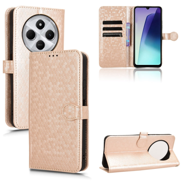 Honeycomb Dot Texture Leather Phone Case, For Xiaomi Poco X7 Pro 5G / Redmi Turbo 4 5G, For Xiaomi Poco M7 Pro 5G / Redmi Note 14 5G, For Redmi K80 / K80 Pro, For Redmi Note 14 Pro 4G, For Redmi Note 14 4G 163.25mm, For Redmi 14C 4G, For Redmi K70 Ultra