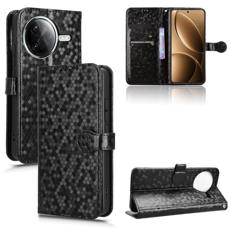 Honeycomb Dot Texture Leather Phone Case, For Redmi Turbo 4 Pro 5G, For Xiaomi Poco X7 Pro 5G / Redmi Turbo 4 5G, For Xiaomi Poco M7 Pro 5G / Redmi Note 14 5G, For Redmi K80 / K80 Pro, For Redmi Note 14 Pro 4G, For Redmi Note 14 4G 163.25mm            ...