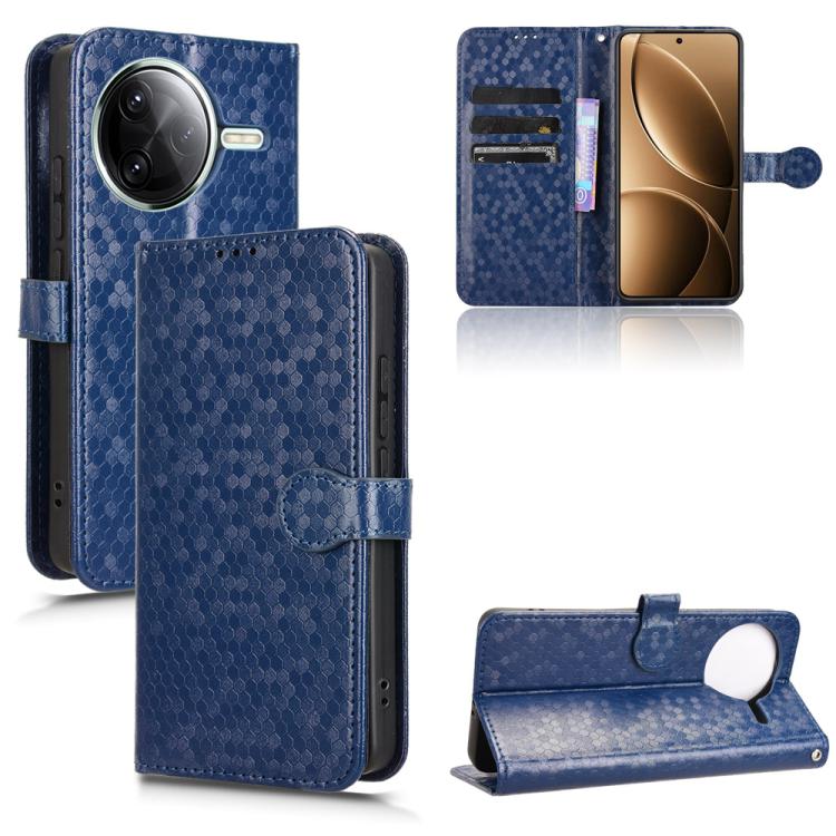 Honeycomb Dot Texture Leather Phone Case, For Redmi Turbo 4 Pro 5G, For Xiaomi Poco X7 Pro 5G / Redmi Turbo 4 5G, For Xiaomi Poco M7 Pro 5G / Redmi Note 14 5G, For Redmi K80 / K80 Pro, For Redmi Note 14 Pro 4G, For Redmi Note 14 4G 163.25mm            ...