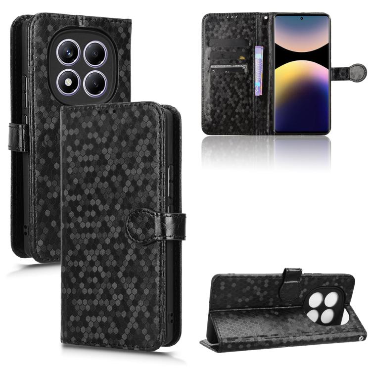 Honeycomb Dot Texture Leather Phone Case, For Redmi Turbo 4 Pro 5G, For Xiaomi Poco X7 Pro 5G / Redmi Turbo 4 5G, For Xiaomi Poco M7 Pro 5G / Redmi Note 14 5G, For Redmi K80 / K80 Pro, For Redmi Note 14 Pro 4G, For Redmi Note 14 4G 163.25mm            ...