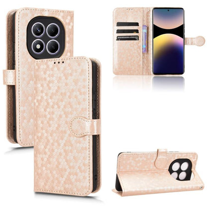 Honeycomb Dot Texture Leather Phone Case, For Redmi Turbo 4 Pro 5G, For Xiaomi Poco X7 Pro 5G / Redmi Turbo 4 5G, For Xiaomi Poco M7 Pro 5G / Redmi Note 14 5G, For Redmi K80 / K80 Pro, For Redmi Note 14 Pro 4G, For Redmi Note 14 4G 163.25mm            ...