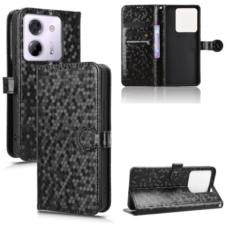 Honeycomb Dot Texture Leather Phone Case, For Redmi Turbo 4 Pro 5G, For Xiaomi Poco X7 Pro 5G / Redmi Turbo 4 5G, For Xiaomi Poco M7 Pro 5G / Redmi Note 14 5G, For Redmi K80 / K80 Pro, For Redmi Note 14 Pro 4G, For Redmi Note 14 4G 163.25mm            ...
