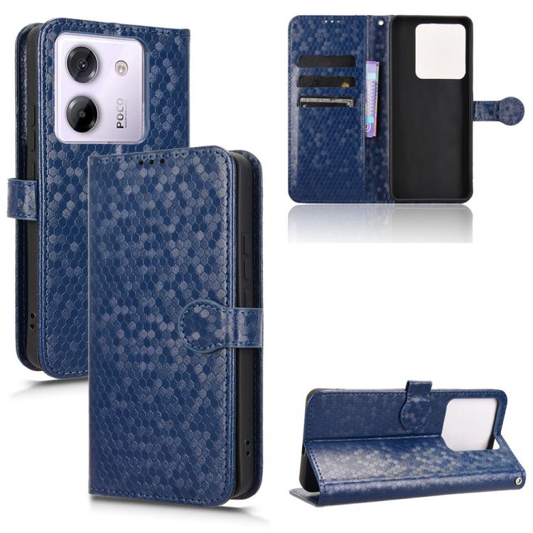 Honeycomb Dot Texture Leather Phone Case, For Redmi Turbo 4 Pro 5G, For Xiaomi Poco X7 Pro 5G / Redmi Turbo 4 5G, For Xiaomi Poco M7 Pro 5G / Redmi Note 14 5G, For Redmi K80 / K80 Pro, For Redmi Note 14 Pro 4G, For Redmi Note 14 4G 163.25mm            ...