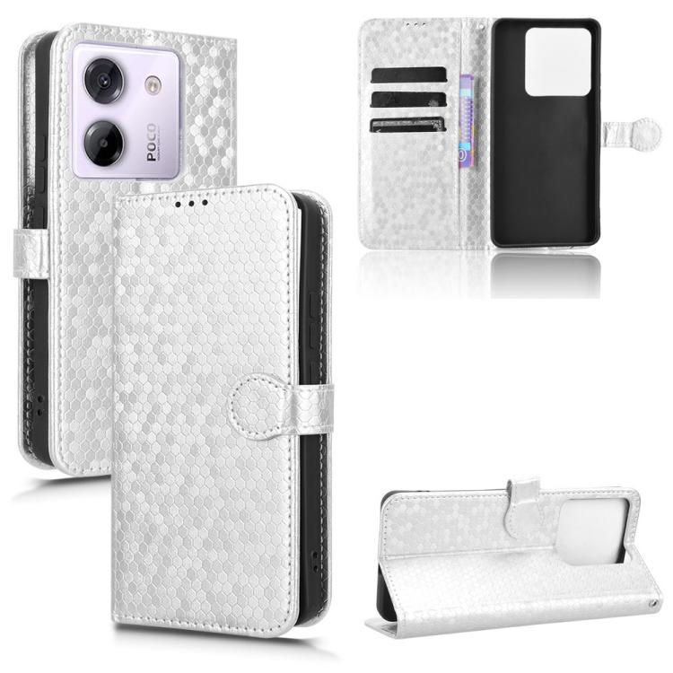 Honeycomb Dot Texture Leather Phone Case, For Redmi Turbo 4 Pro 5G, For Xiaomi Poco X7 Pro 5G / Redmi Turbo 4 5G, For Xiaomi Poco M7 Pro 5G / Redmi Note 14 5G, For Redmi K80 / K80 Pro, For Redmi Note 14 Pro 4G, For Redmi Note 14 4G 163.25mm            ...