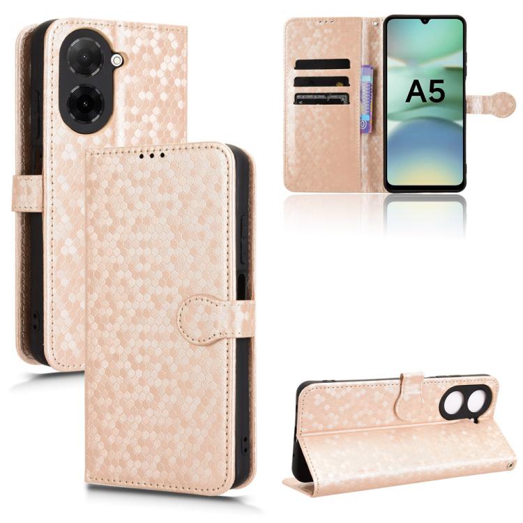Honeycomb Dot Texture Leather Phone Case, For Redmi A7 Pro 171mm / Poco C85x 5G, For Redmi 15a 5G / R70 5G / R70m 5G, For Redmi Turbo 5 Max 5G / Poco X8 Pro Max 5G, For Redmi Note 15 5G / 4G 164mm / Poco M8 5G, For Redmi K90 Pro Max 5G / Poco F8 Ultra ...