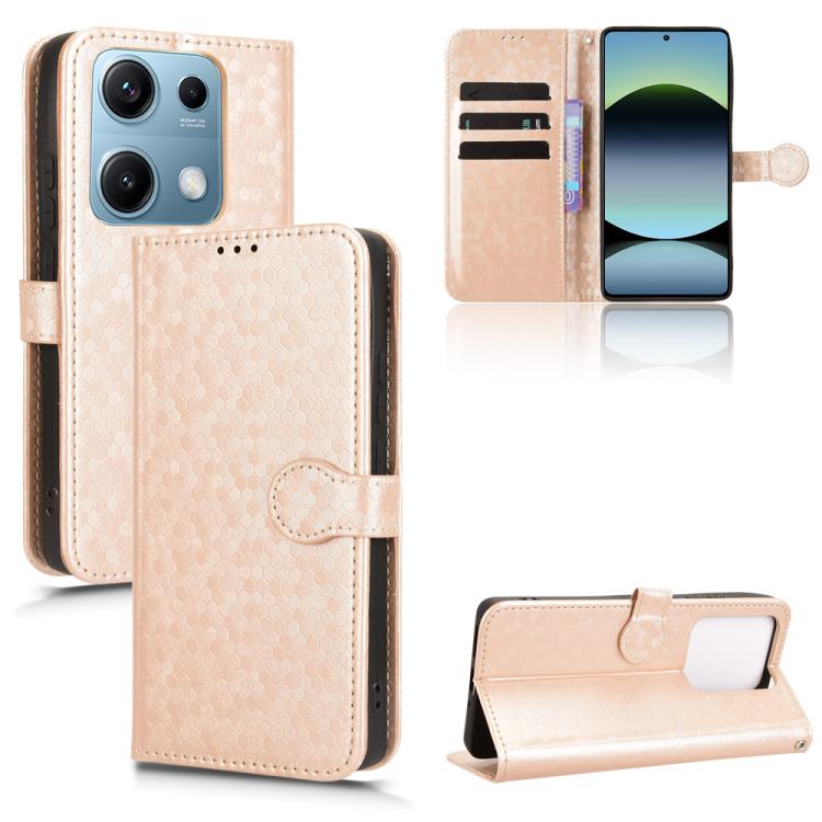 Honeycomb Dot Texture Leather Phone Case, For Redmi A7 Pro 171mm / Poco C85x 5G, For Redmi 15a 5G / R70 5G / R70m 5G, For Redmi Turbo 5 Max 5G / Poco X8 Pro Max 5G, For Redmi Note 15 5G / 4G 164mm / Poco M8 5G, For Redmi K90 Pro Max 5G / Poco F8 Ultra ...