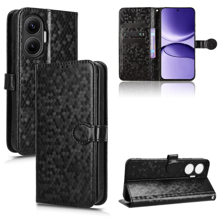 Honeycomb Dot Texture Leather Phone Case, For Redmi Turbo 4 Pro 5G, For Xiaomi Poco X7 Pro 5G / Redmi Turbo 4 5G, For Xiaomi Poco M7 Pro 5G / Redmi Note 14 5G, For Redmi K80 / K80 Pro, For Redmi Note 14 Pro 4G, For Redmi Note 14 4G 163.25mm            ...