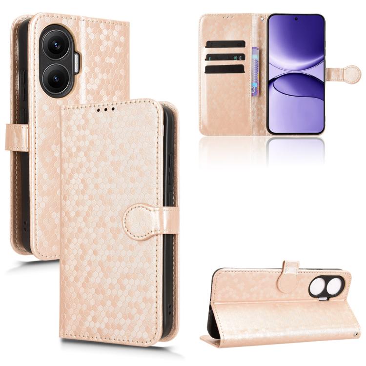 Honeycomb Dot Texture Leather Phone Case, For Redmi Turbo 4 Pro 5G, For Xiaomi Poco X7 Pro 5G / Redmi Turbo 4 5G, For Xiaomi Poco M7 Pro 5G / Redmi Note 14 5G, For Redmi K80 / K80 Pro, For Redmi Note 14 Pro 4G, For Redmi Note 14 4G 163.25mm            ...
