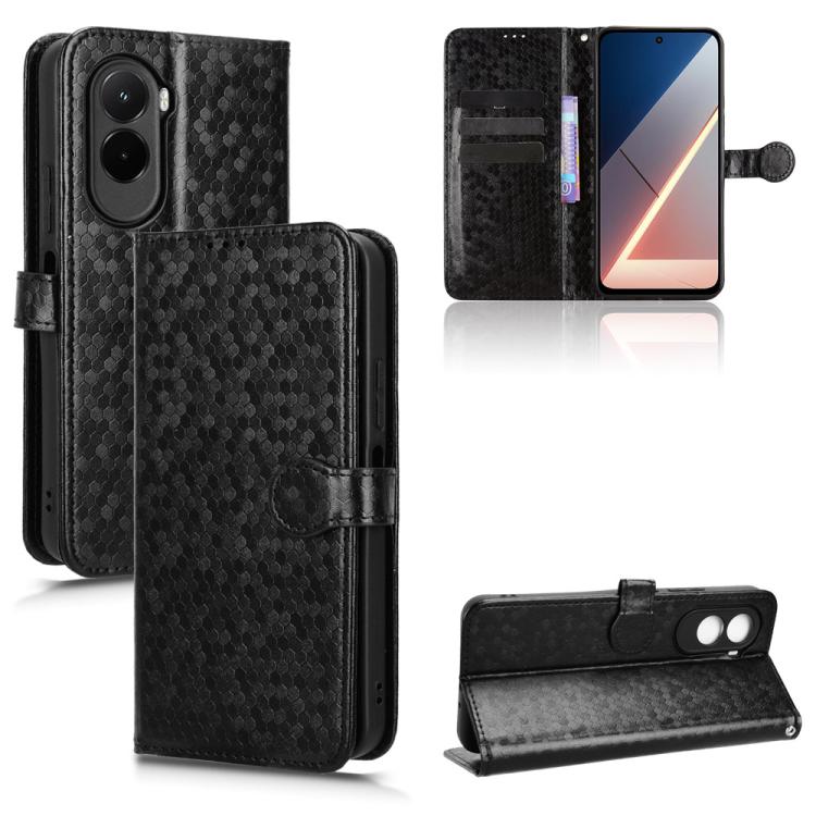 Honeycomb Dot Texture Leather Phone Case, For Redmi  Note 17 5G / 4G Global 171mm, For Redmi A7 Pro 171mm / Poco C85x 5G, For Redmi 15a 5G / R70 5G / R70m 5G, For Redmi Turbo 5 Max 5G / Poco X8 Pro Max 5G, For Redmi Note 15 5G / 4G 164mm / Poco M8 5G  ...