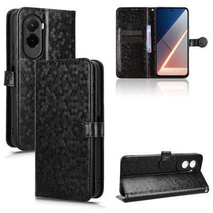Honeycomb Dot Texture Leather Phone Case, For Redmi  Note 17 5G / 4G Global 171mm, For Redmi A7 Pro 171mm / Poco C85x 5G, For Redmi 15a 5G / R70 5G / R70m 5G, For Redmi Turbo 5 Max 5G / Poco X8 Pro Max 5G, For Redmi Note 15 5G / 4G 164mm / Poco M8 5G  ...
