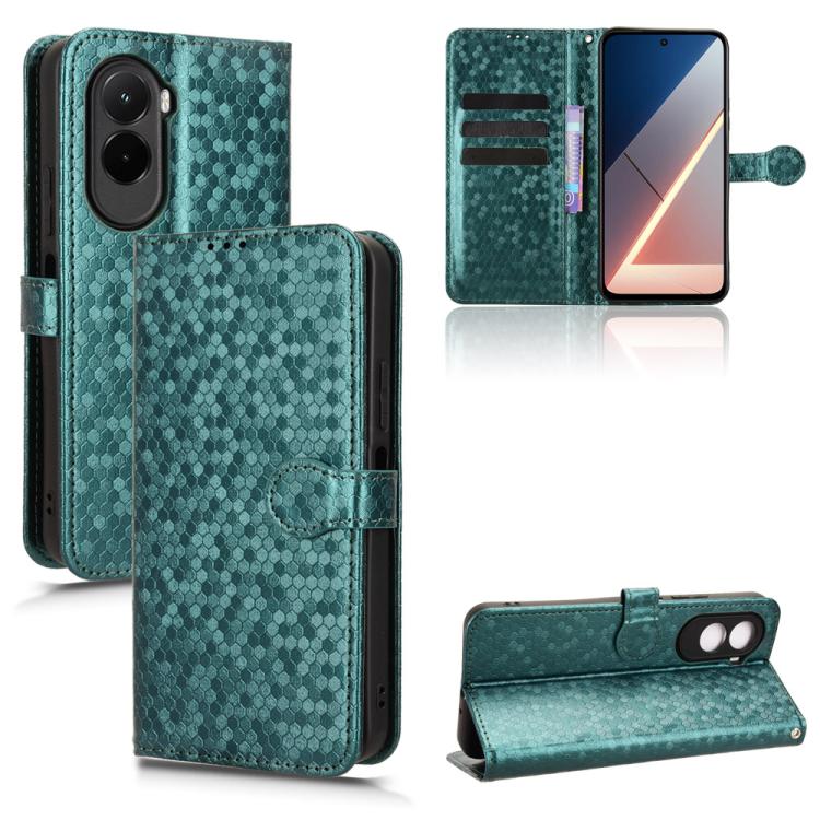 Honeycomb Dot Texture Leather Phone Case, For Redmi A7 Pro 171mm / Poco C85x 5G, For Redmi 15a 5G / R70 5G / R70m 5G, For Redmi Turbo 5 Max 5G / Poco X8 Pro Max 5G, For Redmi Note 15 5G / 4G 164mm / Poco M8 5G, For Redmi K90 Pro Max 5G / Poco F8 Ultra ...