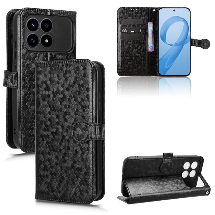 Honeycomb Dot Texture Leather Phone Case, For Redmi  Note 17 5G / 4G Global 171mm, For Redmi A7 Pro 171mm / Poco C85x 5G, For Redmi 15a 5G / R70 5G / R70m 5G, For Redmi Turbo 5 Max 5G / Poco X8 Pro Max 5G, For Redmi Note 15 5G / 4G 164mm / Poco M8 5G  ...