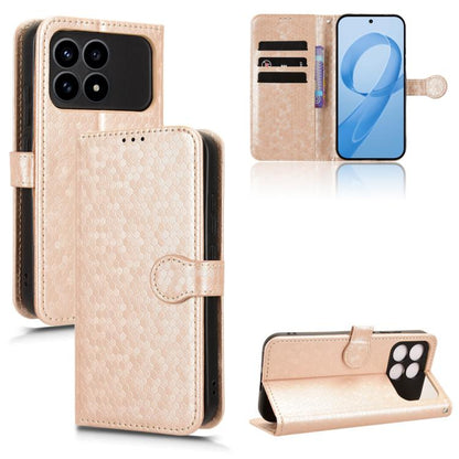 Honeycomb Dot Texture Leather Phone Case, For Redmi  Note 17 5G / 4G Global 171mm, For Redmi A7 Pro 171mm / Poco C85x 5G, For Redmi 15a 5G / R70 5G / R70m 5G, For Redmi Turbo 5 Max 5G / Poco X8 Pro Max 5G, For Redmi Note 15 5G / 4G 164mm / Poco M8 5G  ...