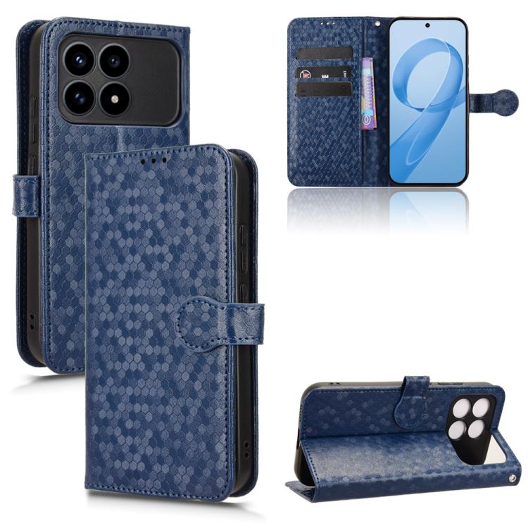 Honeycomb Dot Texture Leather Phone Case, For Redmi  Note 17 5G / 4G Global 171mm, For Redmi A7 Pro 171mm / Poco C85x 5G, For Redmi 15a 5G / R70 5G / R70m 5G, For Redmi Turbo 5 Max 5G / Poco X8 Pro Max 5G, For Redmi Note 15 5G / 4G 164mm / Poco M8 5G  ...