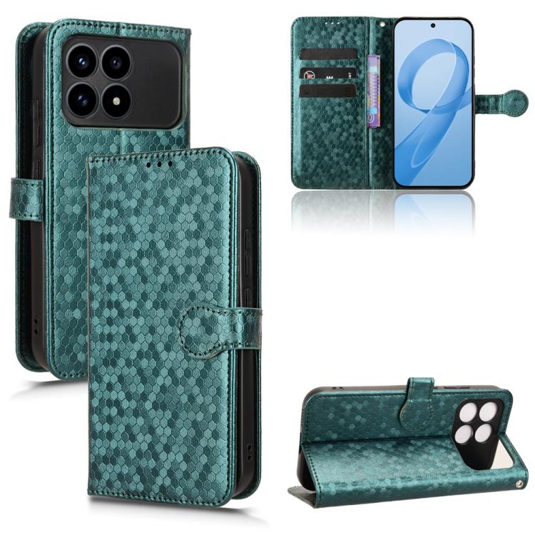 Honeycomb Dot Texture Leather Phone Case, For Redmi  Note 17 5G / 4G Global 171mm, For Redmi A7 Pro 171mm / Poco C85x 5G, For Redmi 15a 5G / R70 5G / R70m 5G, For Redmi Turbo 5 Max 5G / Poco X8 Pro Max 5G, For Redmi Note 15 5G / 4G 164mm / Poco M8 5G  ...
