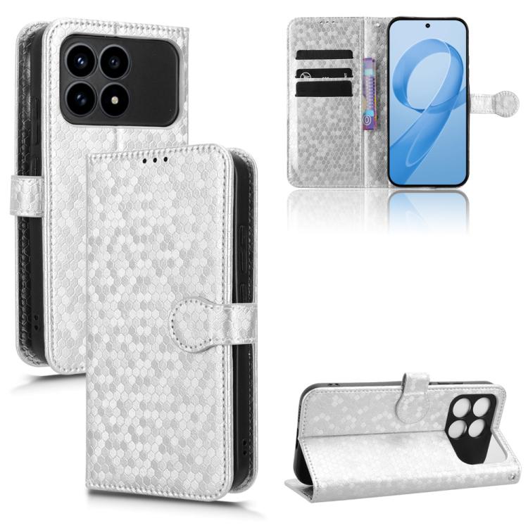 Honeycomb Dot Texture Leather Phone Case, For Redmi  Note 17 5G / 4G Global 171mm, For Redmi A7 Pro 171mm / Poco C85x 5G, For Redmi 15a 5G / R70 5G / R70m 5G, For Redmi Turbo 5 Max 5G / Poco X8 Pro Max 5G, For Redmi Note 15 5G / 4G 164mm / Poco M8 5G  ...