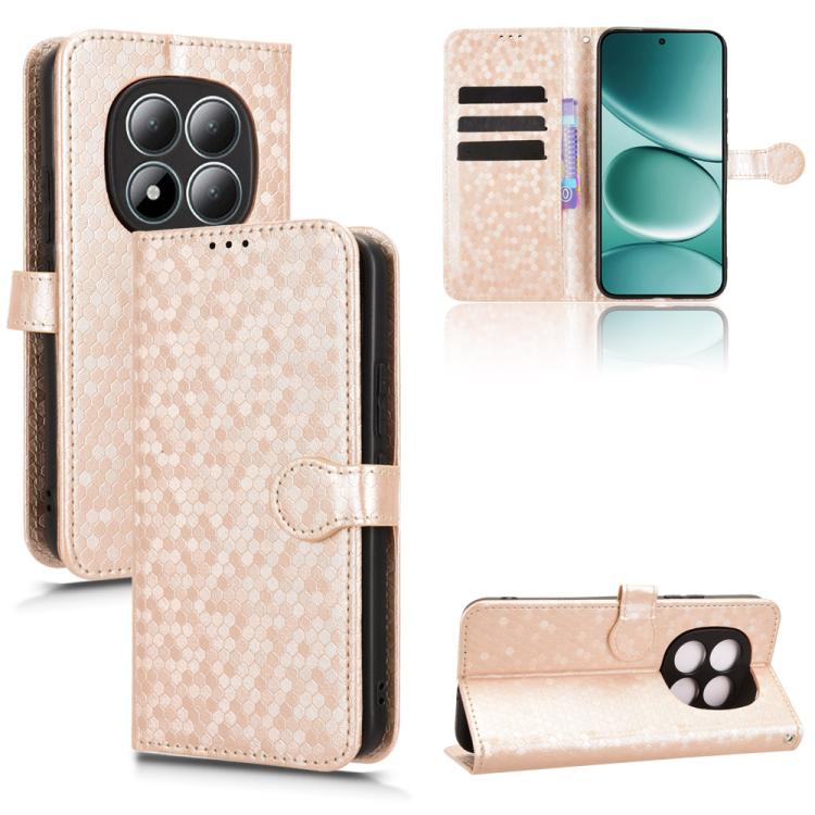 Honeycomb Dot Texture Leather Phone Case, For Redmi  Note 17 5G / 4G Global 171mm, For Redmi A7 Pro 171mm / Poco C85x 5G, For Redmi 15a 5G / R70 5G / R70m 5G, For Redmi Turbo 5 Max 5G / Poco X8 Pro Max 5G, For Redmi Note 15 5G / 4G 164mm / Poco M8 5G  ...