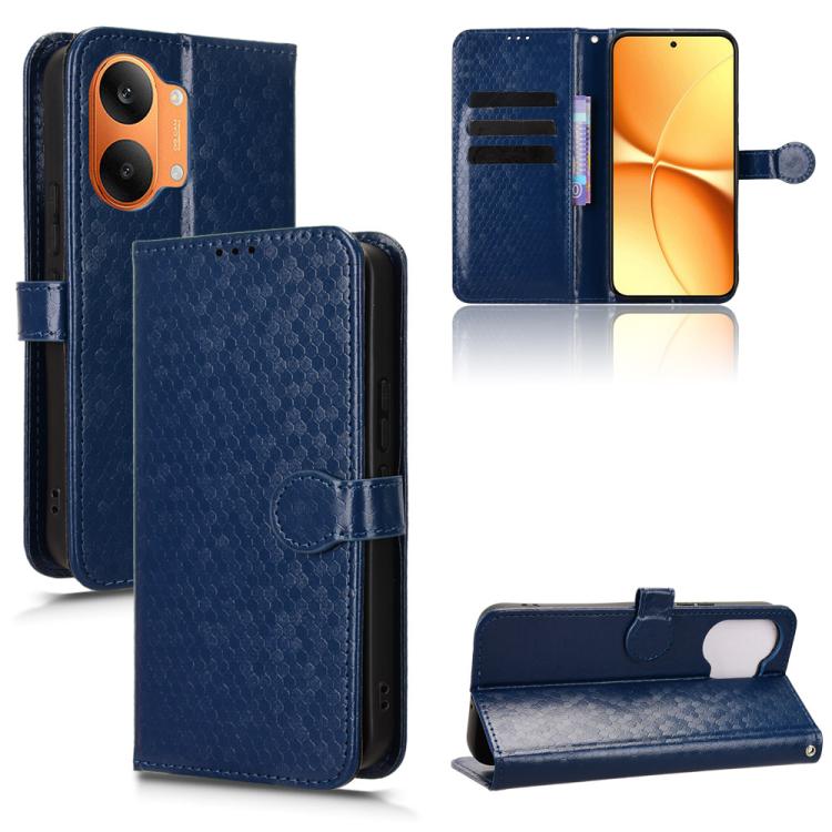 Honeycomb Dot Texture Leather Phone Case, For Redmi  Note 17 5G / 4G Global 171mm, For Redmi A7 Pro 171mm / Poco C85x 5G, For Redmi 15a 5G / R70 5G / R70m 5G, For Redmi Turbo 5 Max 5G / Poco X8 Pro Max 5G, For Redmi Note 15 5G / 4G 164mm / Poco M8 5G  ...
