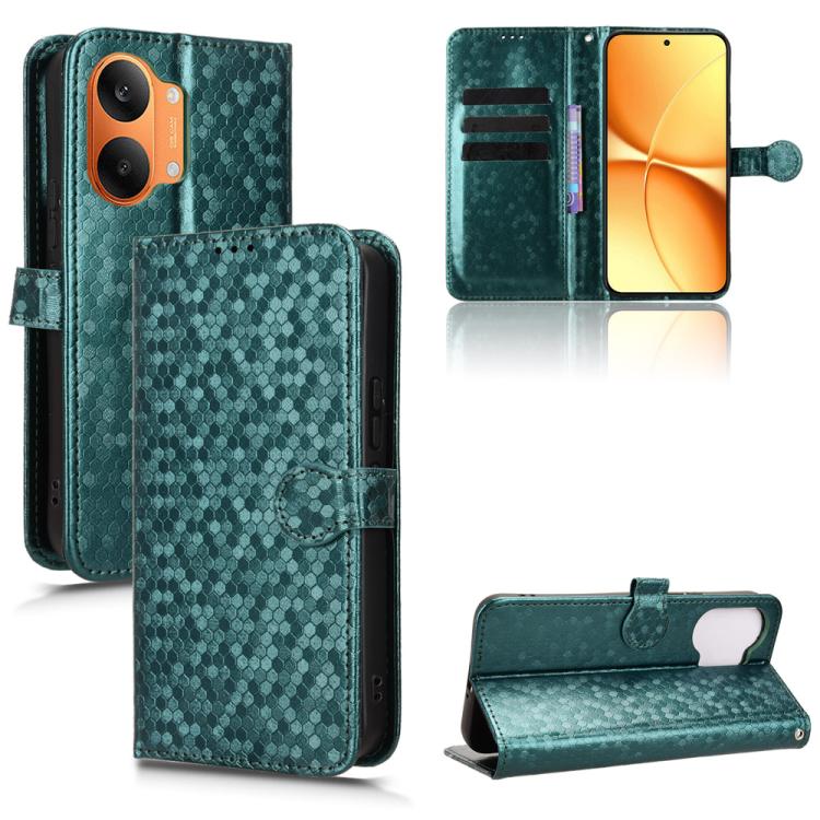 Honeycomb Dot Texture Leather Phone Case, For Redmi  Note 17 5G / 4G Global 171mm, For Redmi A7 Pro 171mm / Poco C85x 5G, For Redmi 15a 5G / R70 5G / R70m 5G, For Redmi Turbo 5 Max 5G / Poco X8 Pro Max 5G, For Redmi Note 15 5G / 4G 164mm / Poco M8 5G  ...