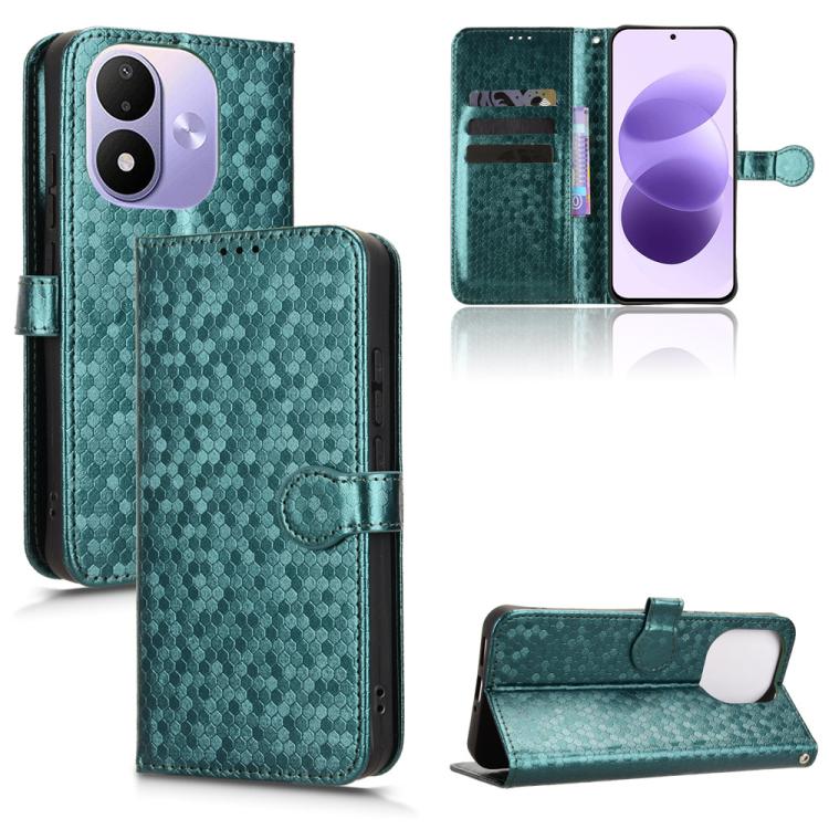 Honeycomb Dot Texture Leather Phone Case, For Redmi  Note 17 5G / 4G Global 171mm, For Redmi A7 Pro 171mm / Poco C85x 5G, For Redmi 15a 5G / R70 5G / R70m 5G, For Redmi Turbo 5 Max 5G / Poco X8 Pro Max 5G, For Redmi Note 15 5G / 4G 164mm / Poco M8 5G  ...