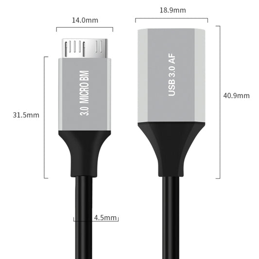 USB 3.0 A Female to Micro B Mobile Hard Disk Adapter Cable, 0.2m, 0.5m