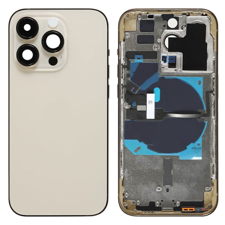 For iPhone 14 Pro Battery Back Cover with Power + Volume Flex Cable + Wireless Charging Module, China Version, CE EU Version, US Version