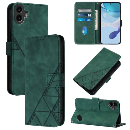 Crossbody 3D Embossed Flip Leather Phone Case, For Nothing Phone 4a Pro, For Nothing Phone 4a, For Nothing CMF Phone 1