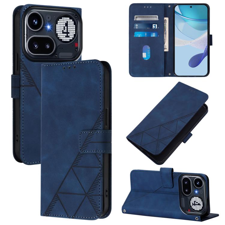 Crossbody 3D Embossed Flip Leather Phone Case, For Nothing Phone 4a Pro, For Nothing Phone 4a, For Nothing CMF Phone 1