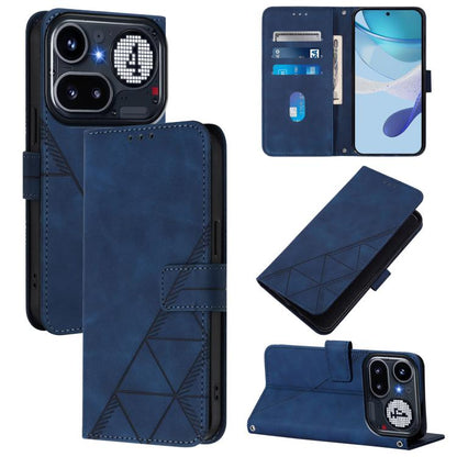 Crossbody 3D Embossed Flip Leather Phone Case, For Nothing Phone 4a Pro, For Nothing Phone 4a, For Nothing CMF Phone 1