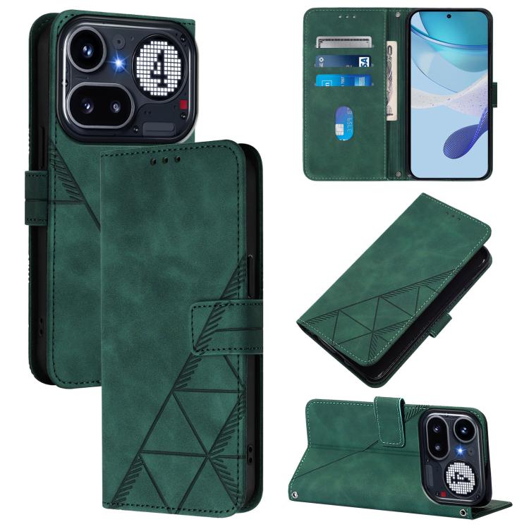 Crossbody 3D Embossed Flip Leather Phone Case, For Nothing Phone 4a Pro, For Nothing Phone 4a, For Nothing CMF Phone 1