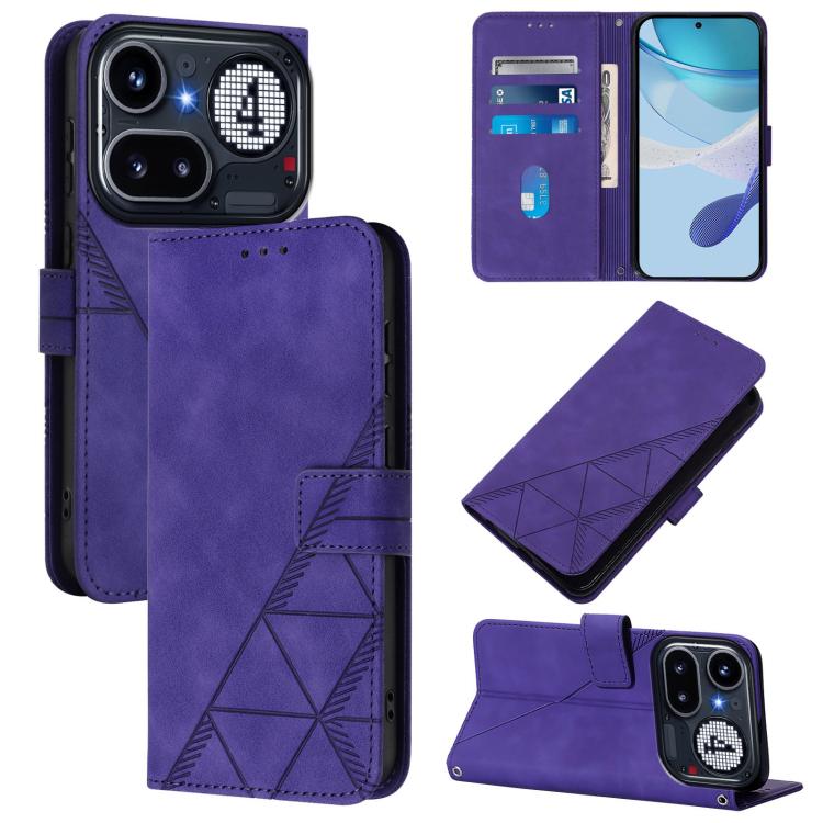 Crossbody 3D Embossed Flip Leather Phone Case, For Nothing Phone 4a Pro, For Nothing Phone 4a, For Nothing CMF Phone 1