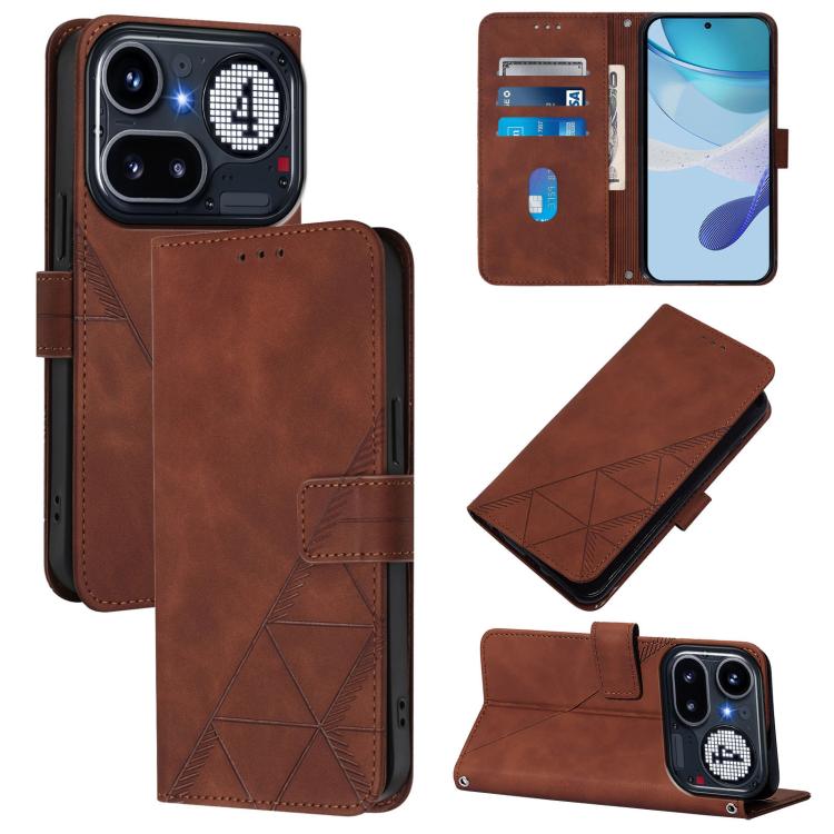 Crossbody 3D Embossed Flip Leather Phone Case, For Nothing Phone 4a Pro, For Nothing Phone 4a, For Nothing CMF Phone 1