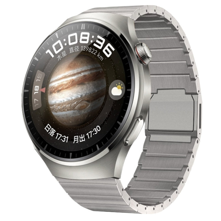 One-bead Bamboo Magnetic Buckle Pure Titanium Watch Band, 22mm