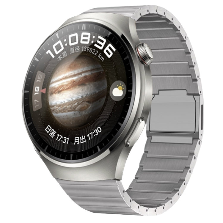 One-bead Bamboo Magnetic Buckle Pure Titanium Watch Band, 22mm