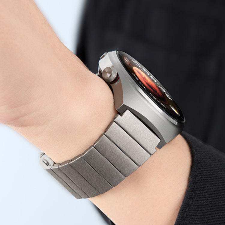 One-bead Bamboo Magnetic Buckle Pure Titanium Watch Band, 22mm