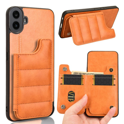 Cow Pattern Sewing Card Bag Phone Case, For Nothing Phone 3a Lite, For Nothing Phone 3a, For Nothing Phone 3a Pro, For Nothing CMF Phone 1