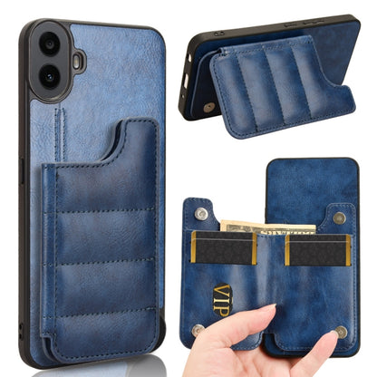 Cow Pattern Sewing Card Bag Phone Case, For Nothing Phone 3a Lite, For Nothing Phone 3a, For Nothing Phone 3a Pro, For Nothing CMF Phone 1