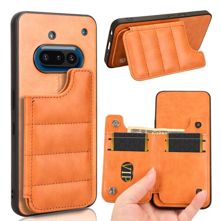 Cow Pattern Sewing Card Bag Phone Case, For Nothing Phone 3a Lite, For Nothing Phone 3a, For Nothing Phone 3a Pro, For Nothing CMF Phone 1