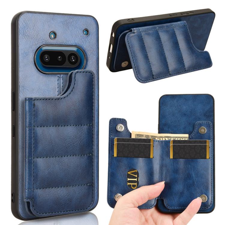 Cow Pattern Sewing Card Bag Phone Case, For Nothing Phone 3a Lite, For Nothing Phone 3a, For Nothing Phone 3a Pro, For Nothing CMF Phone 1