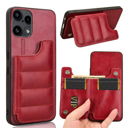 Cow Pattern Sewing Card Bag Phone Case, For Nothing Phone 3a Lite, For Nothing Phone 3a, For Nothing Phone 3a Pro, For Nothing CMF Phone 1