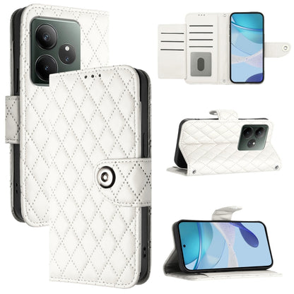 Rhombic Texture Flip Leather Phone Case with Lanyard, For Realme 14 5G Global / P3 5G India, For Realme 14 Pro+ 5G, For Realme 14 Pro 5G, For Realme GT 7 Pro 5G, For Realme 13 Pro / 13 Pro+ 5G, For Realme GT 6 5G Global, For Realme GT 6T 5G Global     ...
