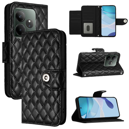 Rhombic Texture Flip Leather Phone Case with Lanyard, For Realme 14 5G Global / P3 5G India, For Realme 14 Pro+ 5G, For Realme 14 Pro 5G, For Realme GT 7 Pro 5G, For Realme 13 Pro / 13 Pro+ 5G, For Realme GT 6 5G Global, For Realme GT 6T 5G Global     ...