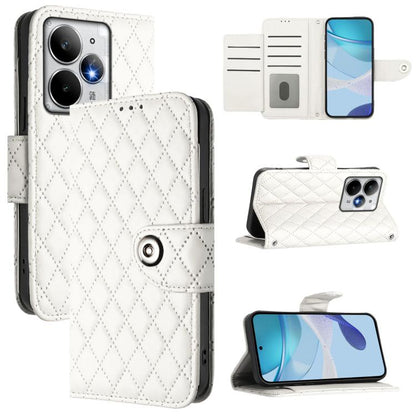 Rhombic Texture Flip Leather Phone Case with Lanyard, For Realme 16T 5G Global, For Realme C100 5G / C85 5G Global, For Realme 16 Pro+ 5G Global, For Realme 16 Pro 5G Global, For Realme P4x 5G / OnePlus Nord CE6 Lite, For Realme Note 70 4G / 70T 4G    ...