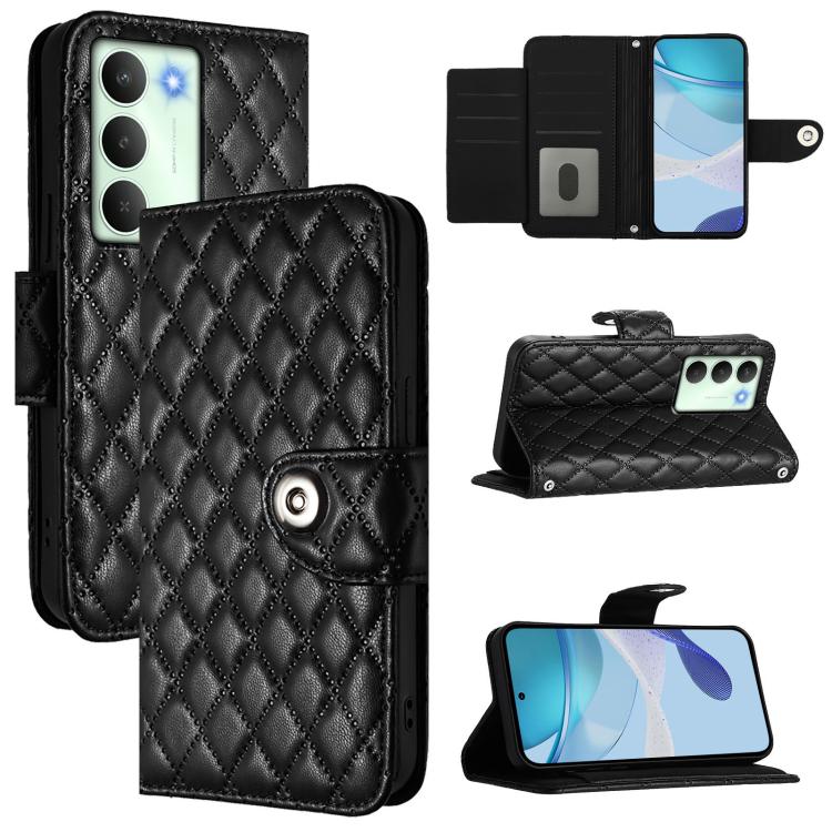 Rhombic Texture Flip Leather Phone Case with Lanyard, For Realme 16T 5G Global, For Realme C100 5G / C85 5G Global, For Realme 16 Pro+ 5G Global, For Realme 16 Pro 5G Global, For Realme P4x 5G / OnePlus Nord CE6 Lite, For Realme Note 70 4G / 70T 4G    ...