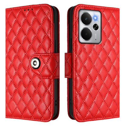 Rhombic Texture Flip Leather Phone Case with Lanyard, For Realme 14 5G Global / P3 5G India, For Realme 14 Pro+ 5G, For Realme 14 Pro 5G, For Realme GT 7 Pro 5G, For Realme 13 Pro / 13 Pro+ 5G, For Realme GT 6 5G Global, For Realme GT 6T 5G Global     ...