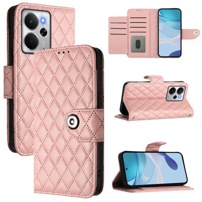 Rhombic Texture Flip Leather Phone Case with Lanyard, For Realme 14 5G Global / P3 5G India, For Realme 14 Pro+ 5G, For Realme 14 Pro 5G, For Realme GT 7 Pro 5G, For Realme 13 Pro / 13 Pro+ 5G, For Realme GT 6 5G Global, For Realme GT 6T 5G Global     ...