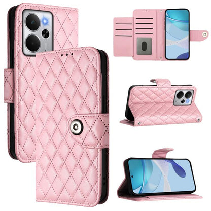 Rhombic Texture Flip Leather Phone Case with Lanyard, For Realme 14 5G Global / P3 5G India, For Realme 14 Pro+ 5G, For Realme 14 Pro 5G, For Realme GT 7 Pro 5G, For Realme 13 Pro / 13 Pro+ 5G, For Realme GT 6 5G Global, For Realme GT 6T 5G Global     ...